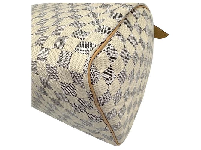 Louis Vuitton Damier Azur Speedy 35 Boston Bag Bianco - vista 6