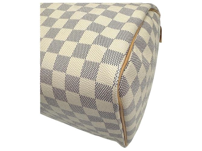 Louis Vuitton Damier Azur Speedy 35 Boston Bag Bianco - vista 8