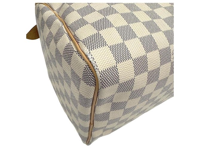 Louis Vuitton Damier Azur Speedy 35 Boston Bag Bianco - vista 9