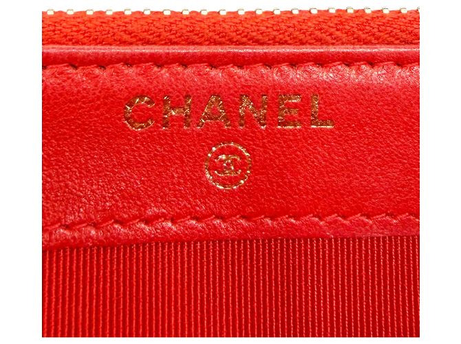 Timeless Portafoglio con catena in agnello rosso Chanel - vista 12
