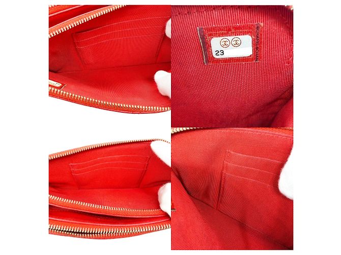 Timeless Portafoglio con catena in agnello rosso Chanel - vista 13