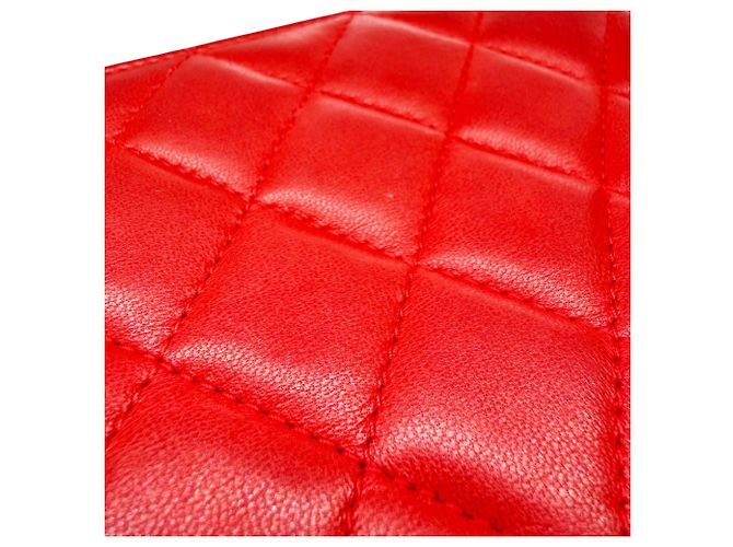 Timeless Portafoglio con catena in agnello rosso Chanel - vista 7