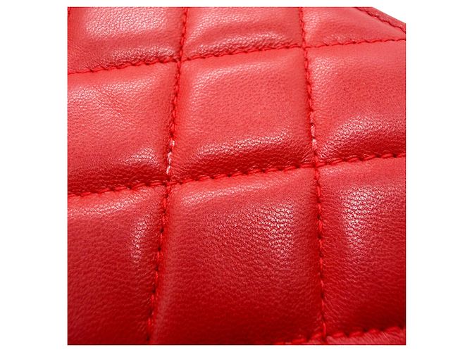 Timeless Portafoglio con catena in agnello rosso Chanel - vista 8