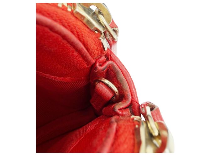Timeless Portafoglio con catena in agnello rosso Chanel - vista 9