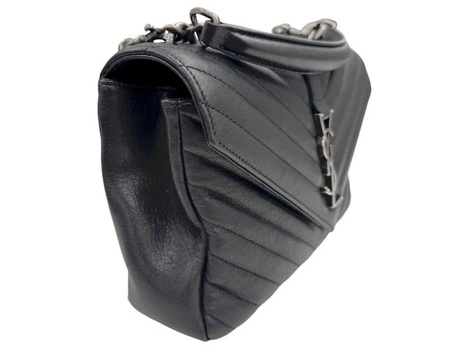Borsa a Spalla con Catena Saint Laurent Monogram College Nero - vista 4