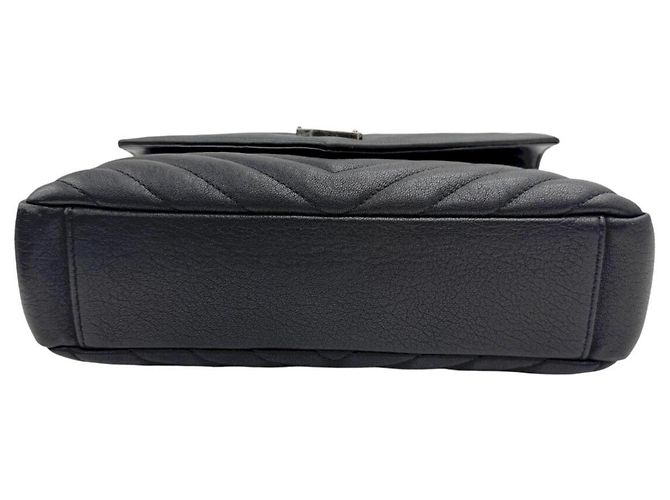 Borsa a Spalla con Catena Saint Laurent Monogram College Nero - vista 5