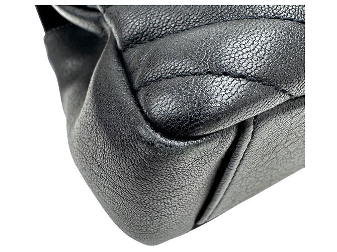 Borsa a Spalla con Catena Saint Laurent Monogram College Nero - vista 6