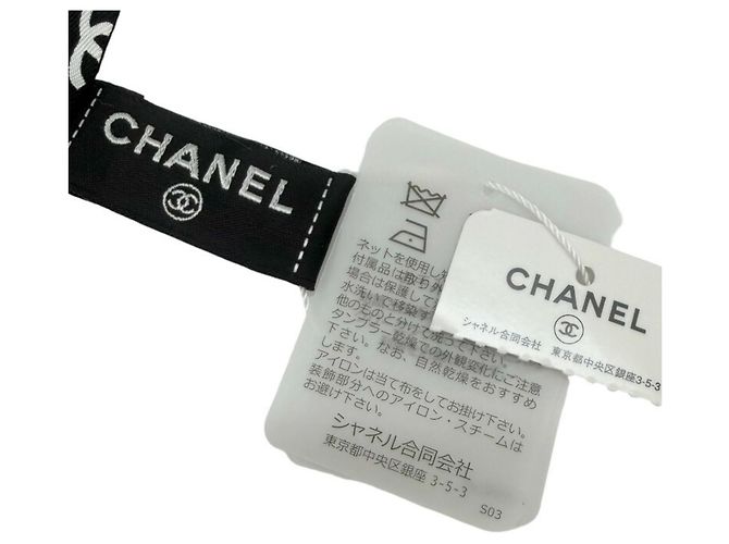 Chanel Seidenschal Schwarz und Rosa Pink - Ansicht 5