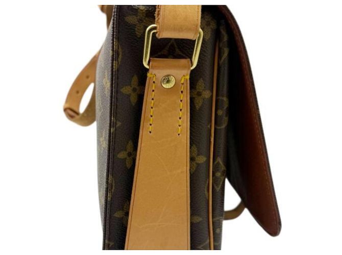 Borsa a tracolla Louis Vuitton Monogram Cartouchiere Marrone - vista 3
