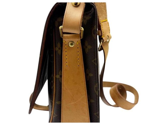 Borsa a tracolla Louis Vuitton Monogram Cartouchiere Marrone - vista 4