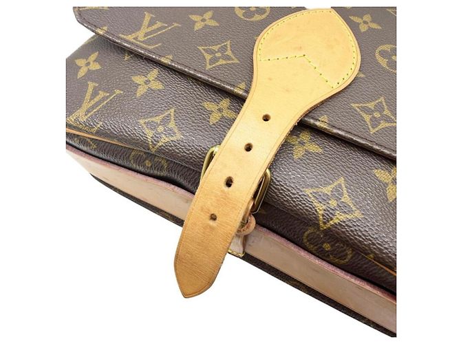 Borsa a tracolla Louis Vuitton Monogram Cartouchiere Marrone - vista 7
