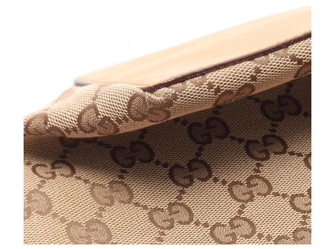 Borsa Tote Gucci GG Canvas beige e marrone - vista 10