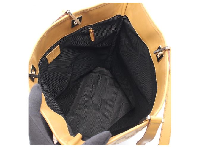 Borsa Tote Gucci GG Canvas beige e marrone - vista 3