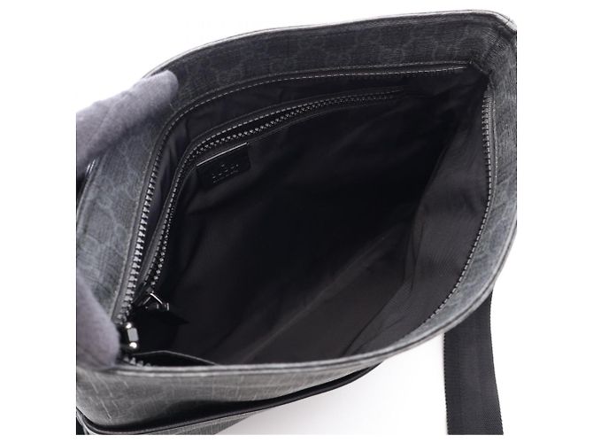 Borsa a Spalla Gucci GG Supreme Marrone Nero - vista 3