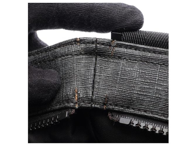 Borsa a Spalla Gucci GG Supreme Marrone Nero - vista 7