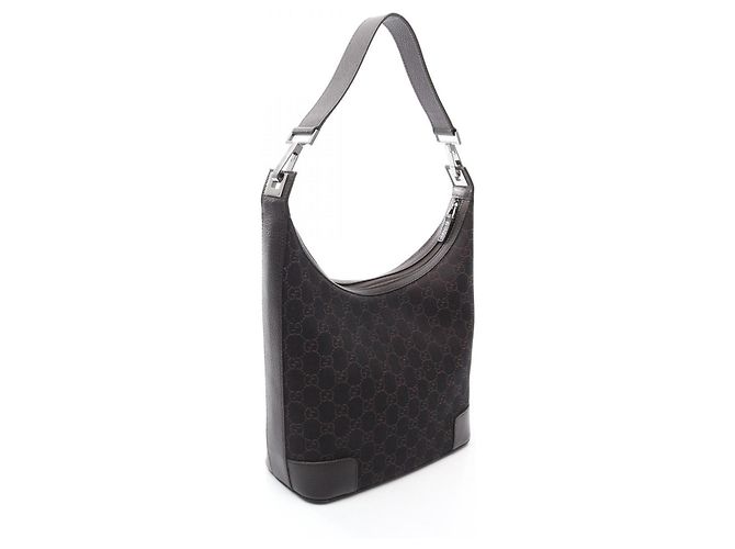 Borsa a tracolla Gucci motivo GG Marrone - vista 2