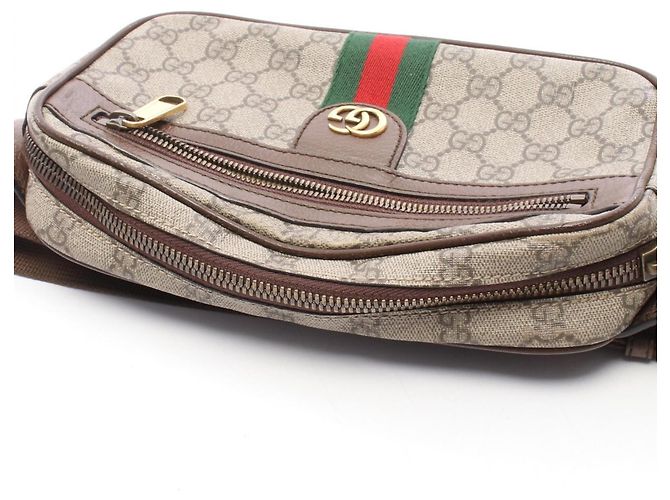 Borsa a tracolla Ophidia GG Gucci Marrone Beige - vista 8