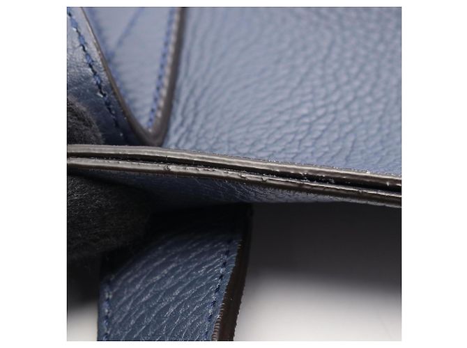 Borsa Tote Gucci in pelle blu navy - vista 5