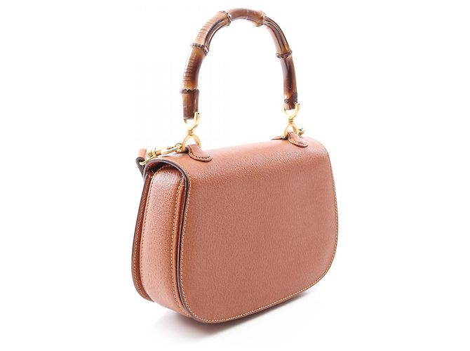 Borsa 2-Way Gucci Bamboo Marrone - vista 2