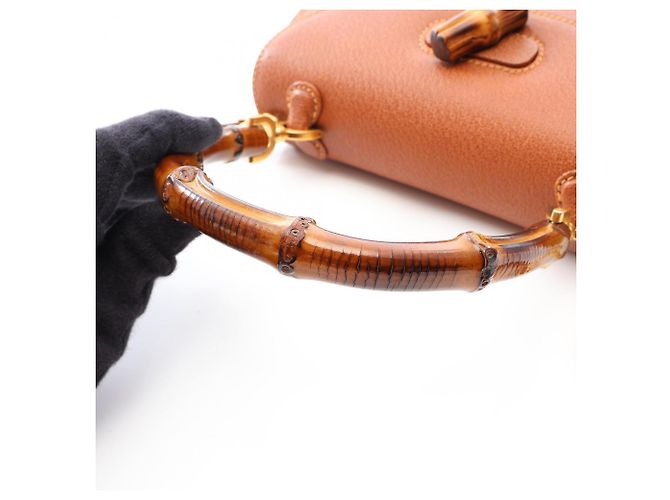 Borsa 2-Way Gucci Bamboo Marrone - vista 8