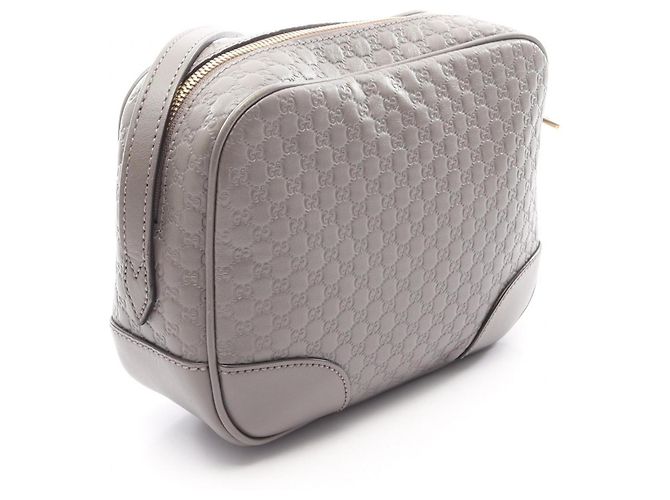 Borsa a tracolla Gucci Bree Microguccissima in pelle grigia Marrone - vista 2