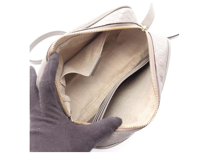 Borsa a tracolla Gucci Bree Microguccissima in pelle grigia Marrone - vista 3