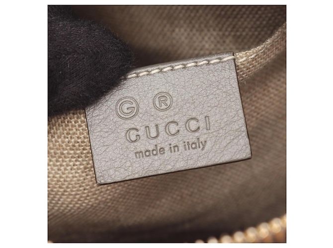 Borsa a tracolla Gucci Bree Microguccissima in pelle grigia Marrone - vista 4