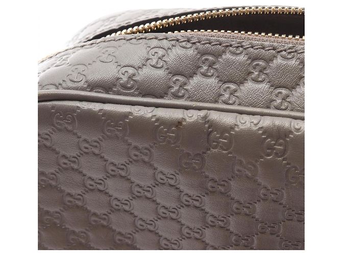 Borsa a tracolla Gucci Bree Microguccissima in pelle grigia Marrone - vista 6