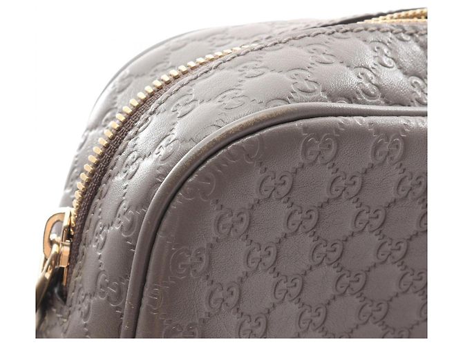 Borsa a tracolla Gucci Bree Microguccissima in pelle grigia Marrone - vista 7