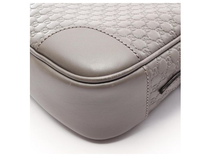 Borsa a tracolla Gucci Bree Microguccissima in pelle grigia Marrone - vista 8