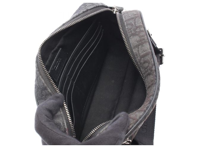 Borsa a tracolla Christian Dior Safari Oblique Marrone Nero - vista 3