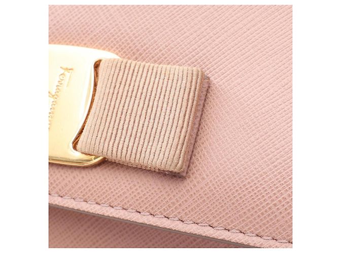 Borsa a Spalla Salvatore Ferragamo Vara Ribbon Rosa - vista 10