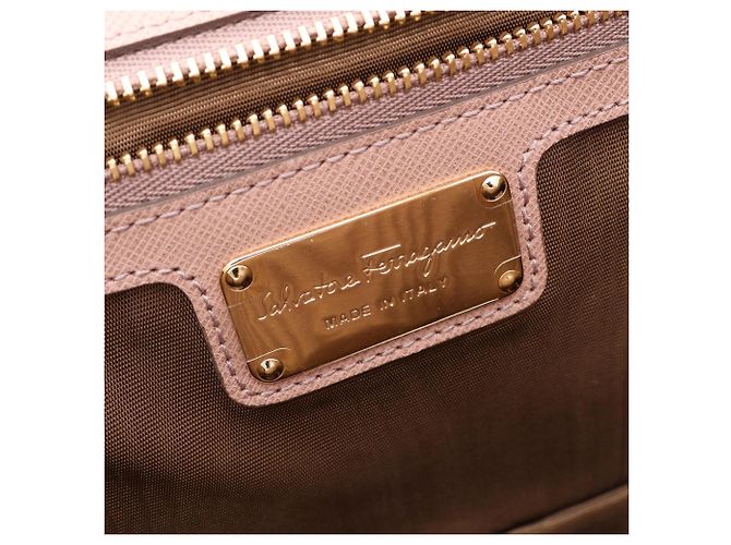 Borsa a Spalla Salvatore Ferragamo Vara Ribbon Rosa - vista 4