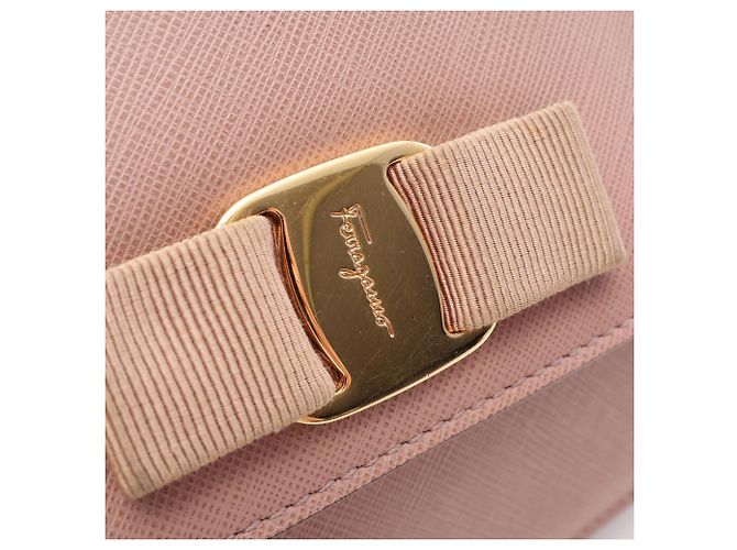 Borsa a Spalla Salvatore Ferragamo Vara Ribbon Rosa - vista 8