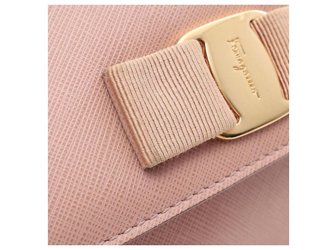Borsa a Spalla Salvatore Ferragamo Vara Ribbon Rosa - vista 9