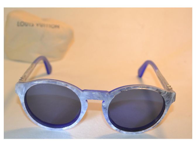 Louis Vuitton Denver Sonnenbrille Blau und Grau - Ansicht 2