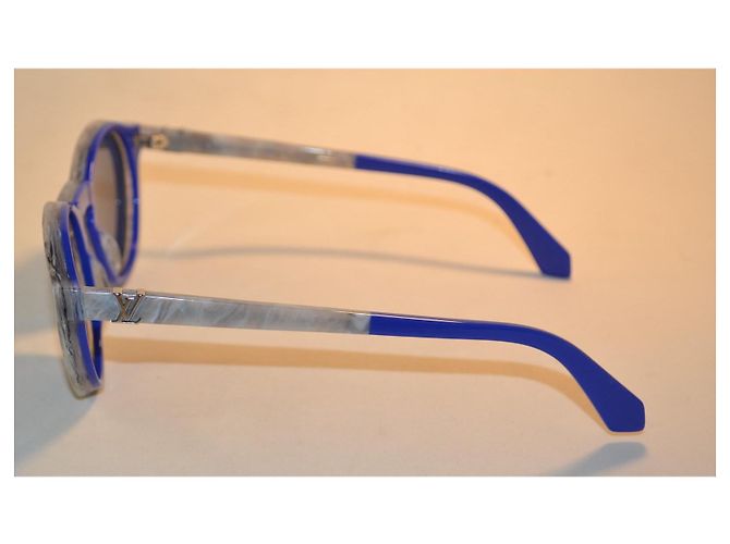 Louis Vuitton Denver Sonnenbrille Blau und Grau - Ansicht 3
