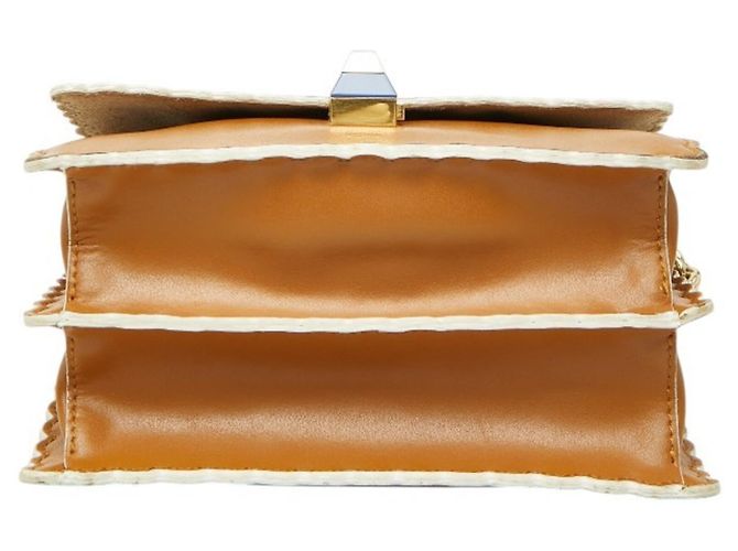 Mini borsa a tracolla con catena Fendi Kanai Marrone - vista 3