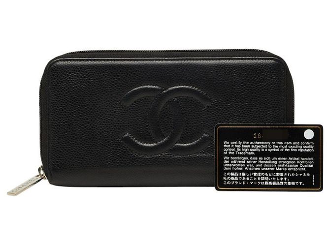 Cartera larga con cremallera Chanel Coco Mark Negro - vista 11