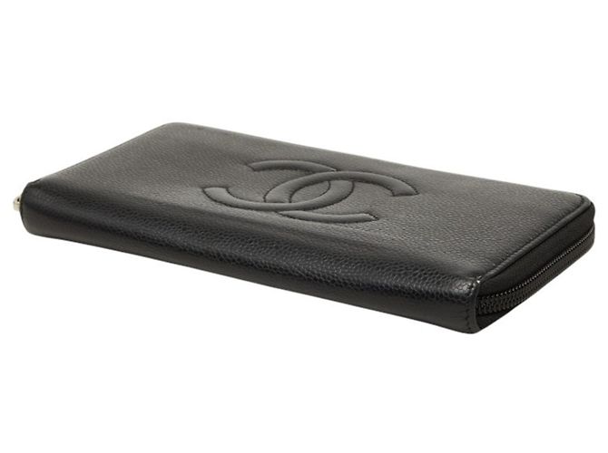 Cartera larga con cremallera Chanel Coco Mark Negro - vista 4