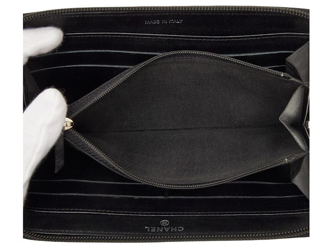 Cartera larga con cremallera Chanel Coco Mark Negro - vista 6