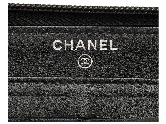 Cartera larga con cremallera Chanel Coco Mark Negro - vista 8