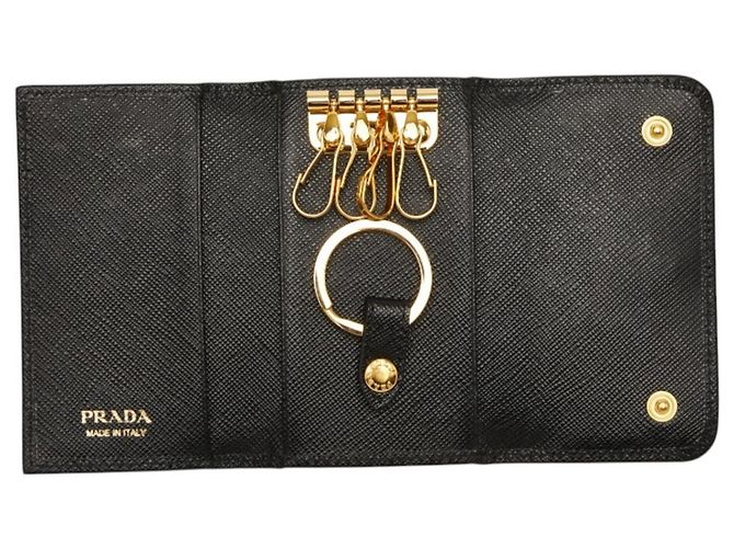 Prada Saffiano 4-Schlüssel Etui Schwarz - Ansicht 6