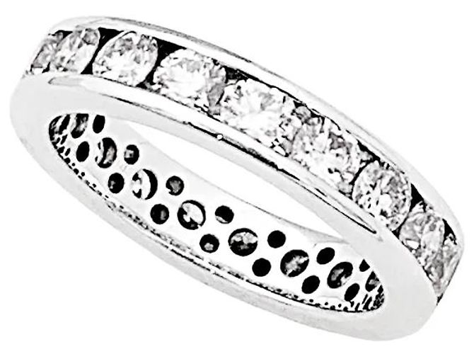 Autre Marque Diamant-Eternity-Ehering, weißgold. - Ansicht 3