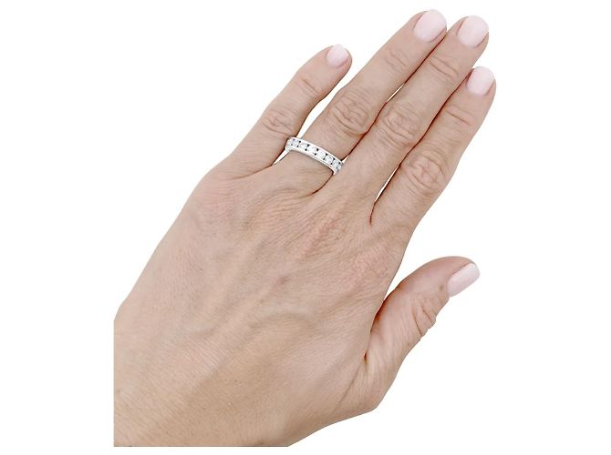 Autre Marque Diamant-Eternity-Ehering, weißgold. - Ansicht 5