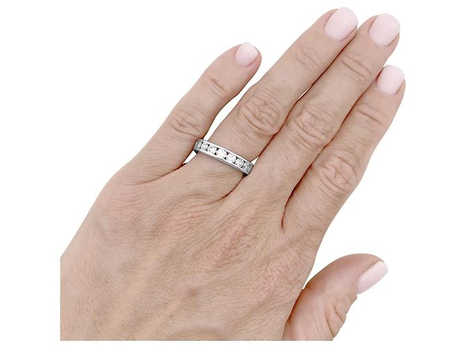 Autre Marque Diamant-Eternity-Ehering, weißgold. - Ansicht 6