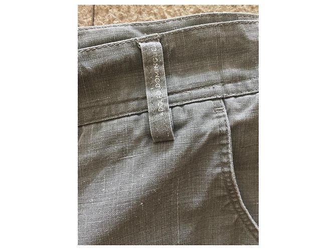 Adolfo Dominguez Bermuda in lino cerato grigio - vista 5