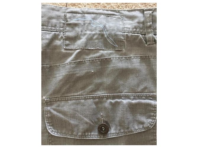 Adolfo Dominguez Bermuda in lino cerato grigio - vista 7