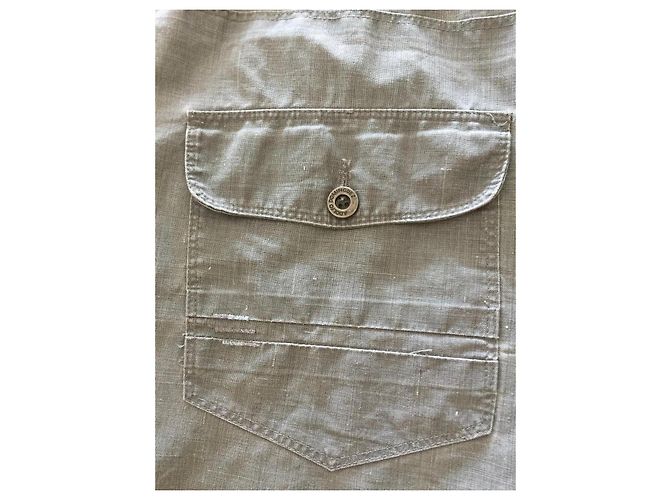 Adolfo Dominguez Bermuda in lino cerato grigio - vista 8