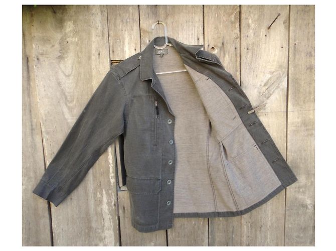 Apc A.P.C. Canvas Jacke Grau - Ansicht 4